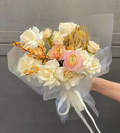 Букет "Осенняя нежность" из роз