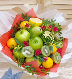 Букет из фруктов и цветов "Мохито"
