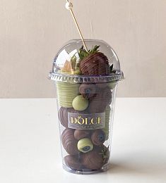 " Стакан Ассорти 2.0 " клубника и бананы в шоколаде
